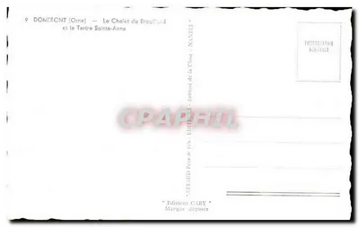 Domfront (Orne) — O Chalet do Broissard e o Tertre Sainte-Anne — Edições Gaby — Verso