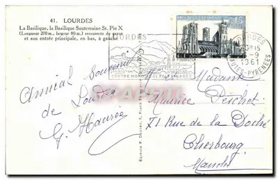 Lourdes — De ondergrondse basiliek Sint Pie X — Uitgave Edilux — Achterkant