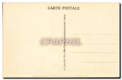 Paris - Praça da Bastilha — coluna da Bastilha com estátua de anjo — editor A. Lecointe, n° 45 — Verso