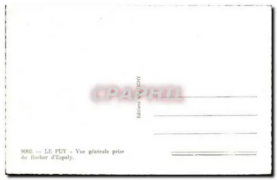 Le Puy — Vista geral tirada do Rocher d'Espaly — Éditions GraphiNY, n° 9008 — Verso