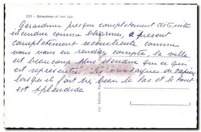 Gérardmer i jego Jezioro — widok z powietrza — Rieder — Rewers