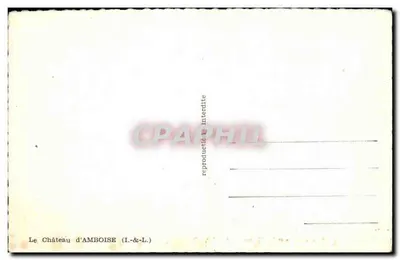 Zamek w Amboise — widok panoramiczny — zabroniona reprodukcja — Rewers
