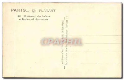 Paris — Boulevard des Italiens e Boulevard Haussmann — Les Éditions d'An — Verso