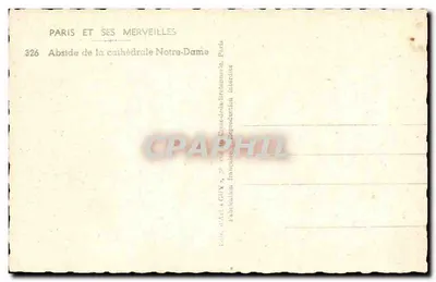 Notre-Dame de Paris — Abside — wydawca Guy, n° 326 — Rewers
