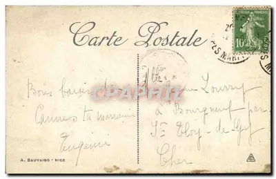 CANNES. Mont Chevalier i Kasyno Miejskie. — ND. Fot. — nr 334 — Rewers