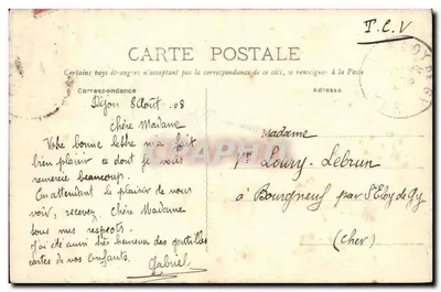 Dijon — Bursa Handlowa i Kościół św. Michała — Wydawnictwo Artystyczne Ménagère - Dijon — Rewers