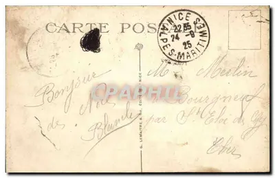 NICE — Quai des États-Unis — G. Lemaître & Cie, wydawca nr 73 — Rewers