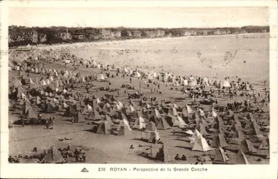 ROYAN - Perspectiva da Grande Conche — Bilhete postal antigo n°230, editor A. Airiodrome des Arts Photographiques