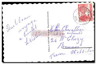 Neuchâtel - Baía da Évole — Edição O. SARTORI, n° 1145 — Verso