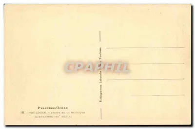 Toulouse — Abadía de San Sernin — Héliogravure Hélios — Reverso