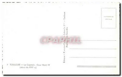 Toulouse — O Capitole — Pátio Henri IV — início do século XVII — Verso