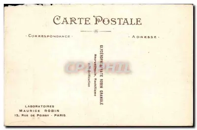 Casa com colmios — estilo neo-gótico — Laboratoires Maurice Robin, Paris — Verso
