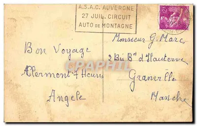 Clermont-Ferrand — A Place de Jaude — Editor não identificado — Verso