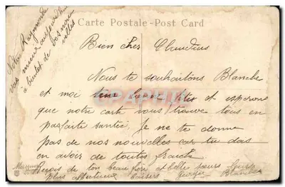Mata de tulipas — Boa festa — Carta postal — Verso