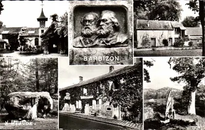 Barbizon — Collage de locais e bustos — Yves Hodbert, n°1175