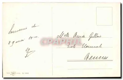 Heimlich Ammiche — widok wsi z mostem i kościołem — Trade Pictorial, S. 1014 — Rewers