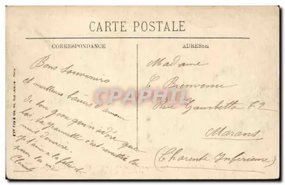Auxerre — Widok ogólny z wieży kościoła św. Piotra ku katedrze i mostowi Tournelle — LL — Rewers