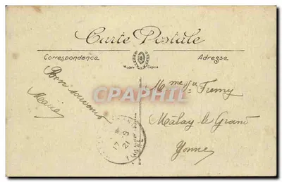 Auxerre — Statua Paula Bert i Stary Most — LL. — Rewers