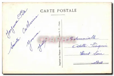 Casal jovem apaixonado — Carta de boas-vindas — Éditions G.P. n°218 — Verso
