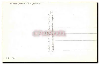 Nevers (Nièvre) — Vue générale — Éditions d'Art Martel — Rewers