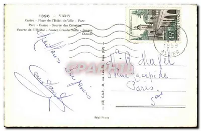 Vichy — Lembrete — Réal-Photo — Verso