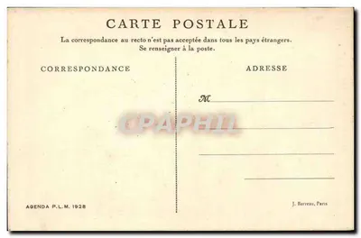 Pontarlier — Os antigos muros — Agenda P.L.M. 1928 — Verso