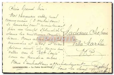 Lussemburgo — Il Palazzo Granducale — Cim — Verso