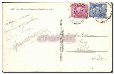 Le famose Gorges di Daluis (A.-M.) — Edizioni d'Arte Olaya — n° 166 — Verso
