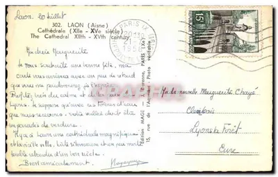 Laon — Catedral (século XII-XV) — Edição MAGE — Verso