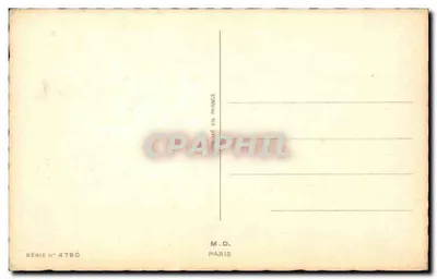 Menina e cachorro na gangorra — Feliz Aniversário — M.D. Paris, série 4790 — Verso