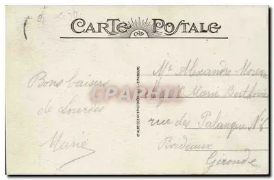 Lourdes — Widok na bazylikę — Wydawca: Les Arts Photographique, Strasbourg, nr 23 — Rewers