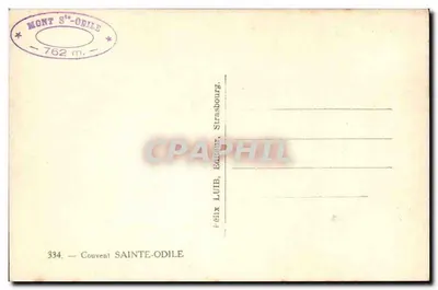 Mont Sainte-Odile — Klasztor Sainte-Odile — wydawca Félix Lüib, Strasbourg — Rewers
