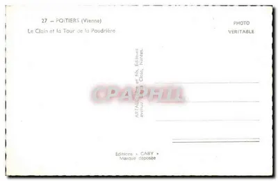 Poitiers (Vienne) — Le Clain i Wieża Piekarni — Wydawnictwo Caby — Rewers