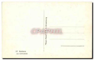 Poitiers — A Catedral — C. A. P. Strasbourg — Verso