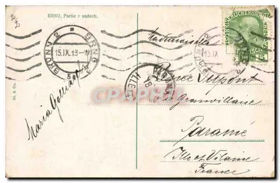 Park w Brnie — Część w sadach — wydawca Sl. & Co. — Rewers