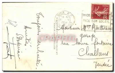 Widok z zamku — Nice — Wydawnictwo Art Munier, nr 6654 — Rewers
