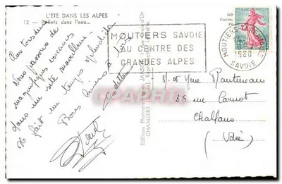 Lato w Alpach — 12 — Budynki w wodzie — Moutiers-Savoie — Rewers