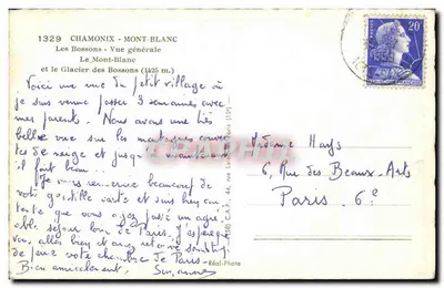 Les Bossons — Mont-Blanc — Ogólny widok — Réal-Photo — Rewers