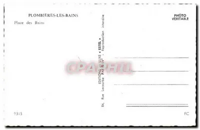 Plombières-les-Bains — Plac des Bains — Wydawnictwo Estel — Rewers