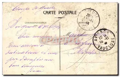 Awinion — Pałac Papieski. Widok z lotu ptaka. — Rewers