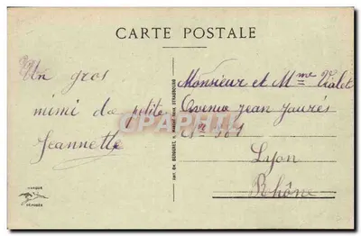 Obernai — Vista geral — editor O. Bergeret, Strasbourg, n° 3 — Verso