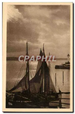 Porto de Royan — Barcos a vela e farol — Tito