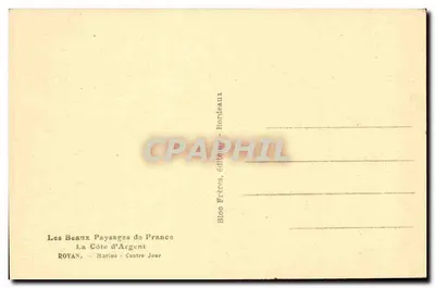 Porto de Royan — Barcos a vela e farol — Tito — Verso