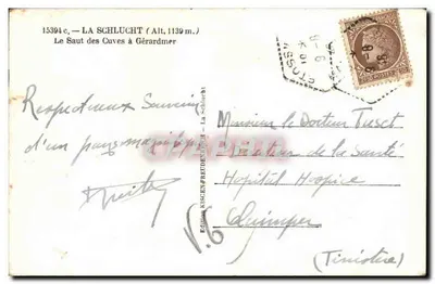 Le Saut des Cuves à Gérardmer — Alt. 1139 m. — Édition KISCHEN-FREUDENTHAL — Rewers