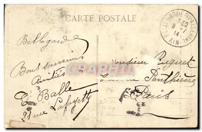Sito del Mulino delle Pietre — Ponte del Tramway di Bellegarde a Chézery, sulla Valserine — Editore non visibile, n° 99 bis — Verso