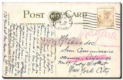 Farnum & Lawrence Halls, Universidade Yale, New Haven — editor Powers, n° 163 — Verso