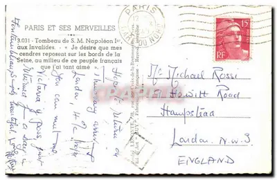 Grobowiec S.M. Napoleona I — na Invalidach — wydawca Guy, nr 3.031 — Rewers