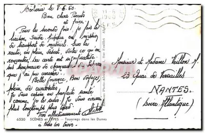 Scene e Tipi — Touareg nelle Dune — Edizioni Photo-Africaines, n°6530 — Verso