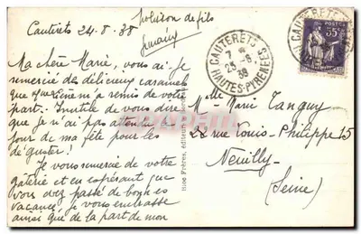 Het Establissement de la Raillière — De Pyreneeën — Uitgever CA — Achterkant