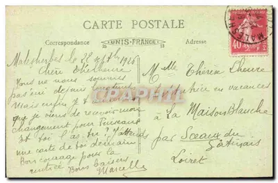 Malesherbes - Przejście pod skałami — wydawca niezidentyfikowany, nr serii 199 — Rewers